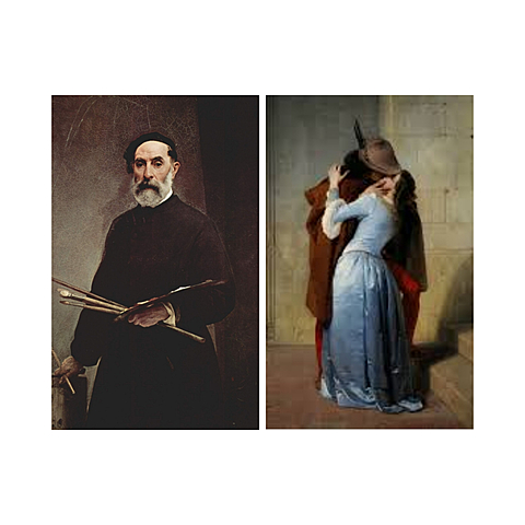 Viene dipinto "Il bacio"