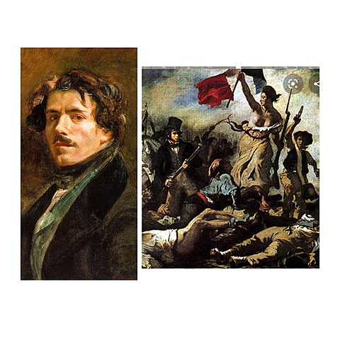 Viene dipinto "La libertà guida il popolo"