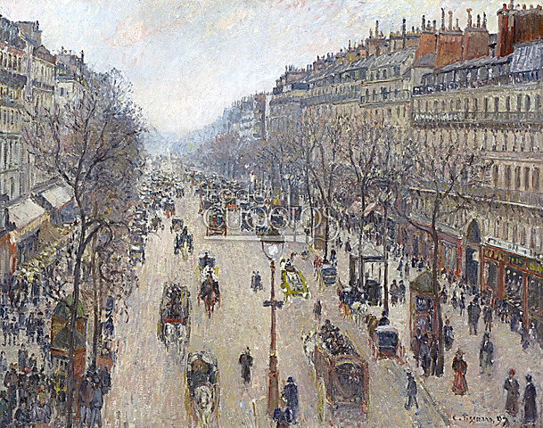 El bulevar de Montmartre en invierno - Pissarro
