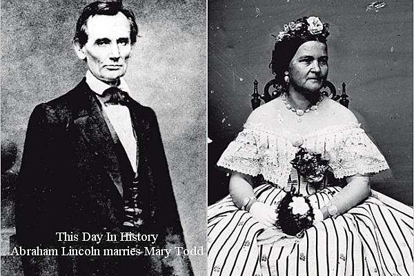 Abraham Lincoln and Mary Todd Lincoln are married