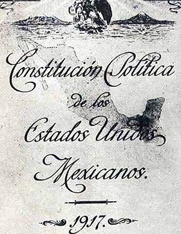 5 de febrero de 1917. Constitución de México.