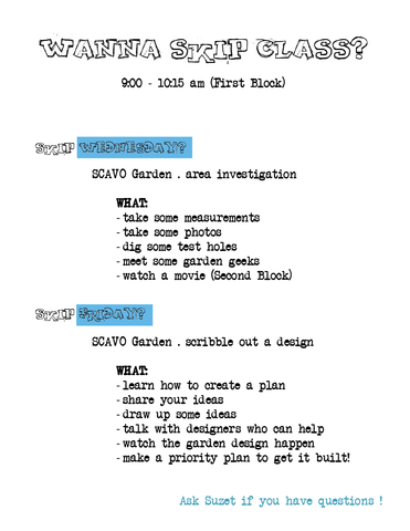 SCAVO - Send Out Student Skip Note