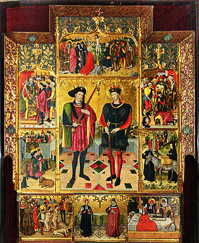 JAUME HUGUET: Retablo de Abdón y Senén