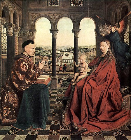 JAN VAN EYCK: Virgen del Canciller Rolin