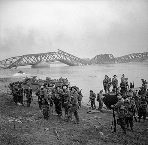 The Canadians Cross the Rhine River
