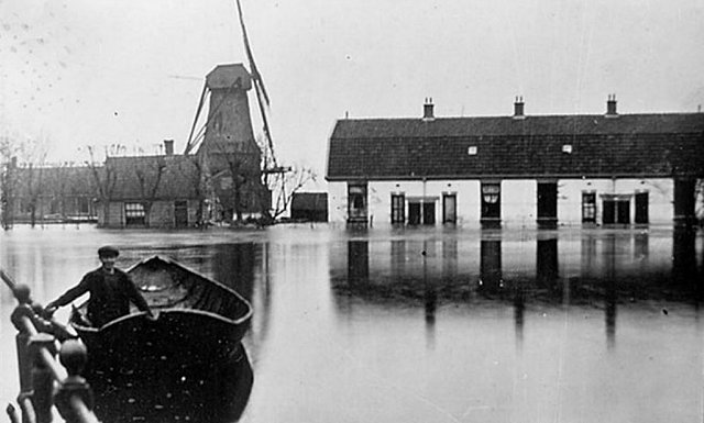 Germans Flood Holland by Opening the Dikes