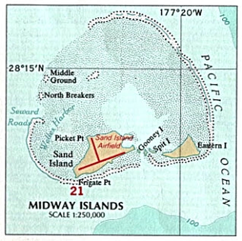 The US take possession of the Midway Islands
