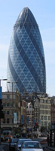 Nº 48 The Gherkin (Londres, 30 St Mary Axe), 2004. Norman Foster