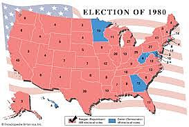 The election of Ronald Reagan