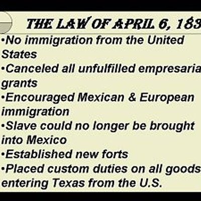 Timeline: Law of April 6 1830