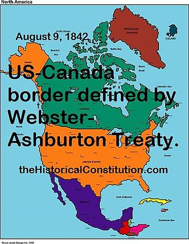 Americans and British agree to Webster-Ashburton Treaty