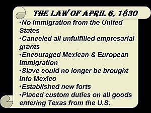 Law of April  6,1830