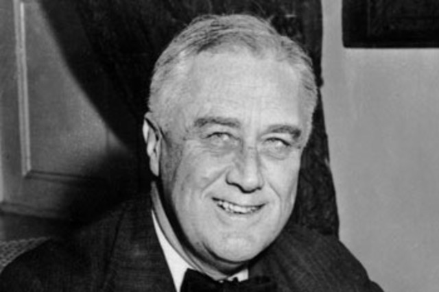 Franklin Roosevelt dies