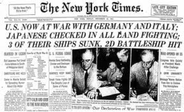 Germany Declares war U.S.