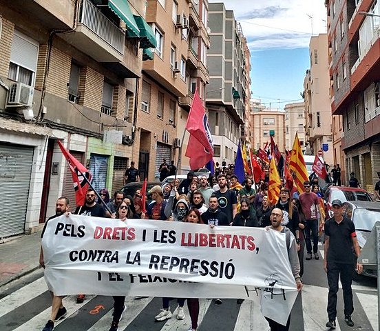 Manifestació pels drets polítics i les llibertats, contra la repressió i el feixisme