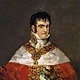 Ferdinand vii of spain in his robes of state by goya