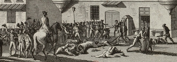 El pueblo armado hace guardia en París en la noche del 12 al 13 de julio de 1789