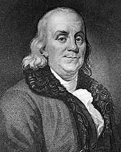 Benjamine frankline invents lighting rod.