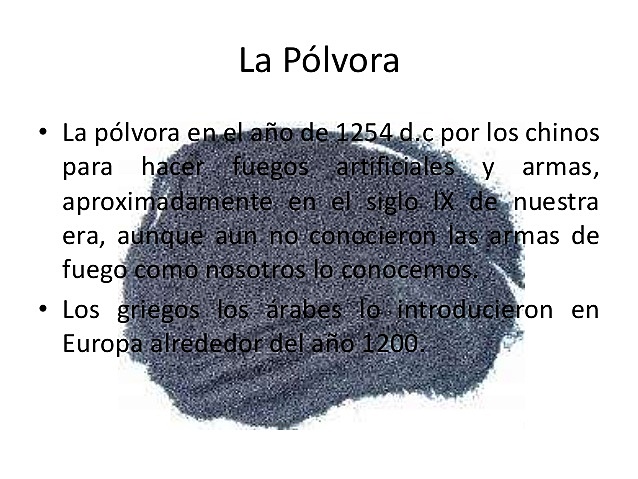 La llegada a Europa de la pólvora