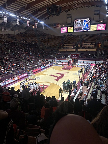 Went to my first Virginia Tech Basketball game!