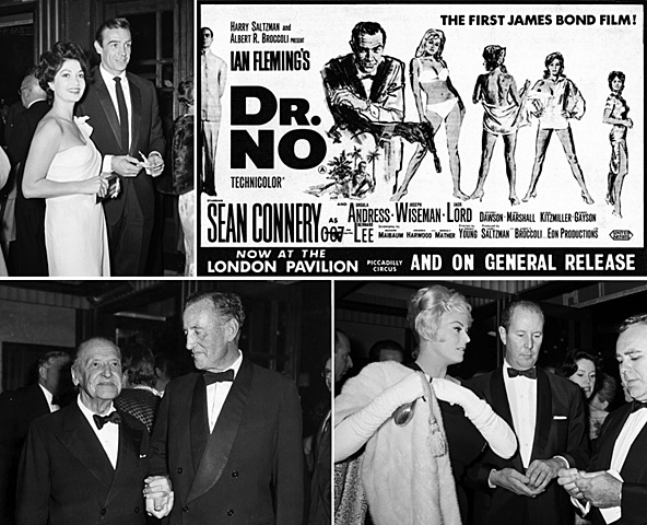 "Dr. No", the first James Bond movie, premiers