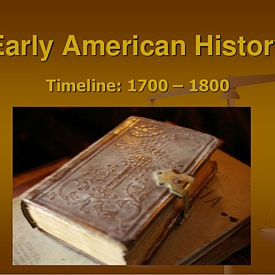 Timeline: US History 1700-1800