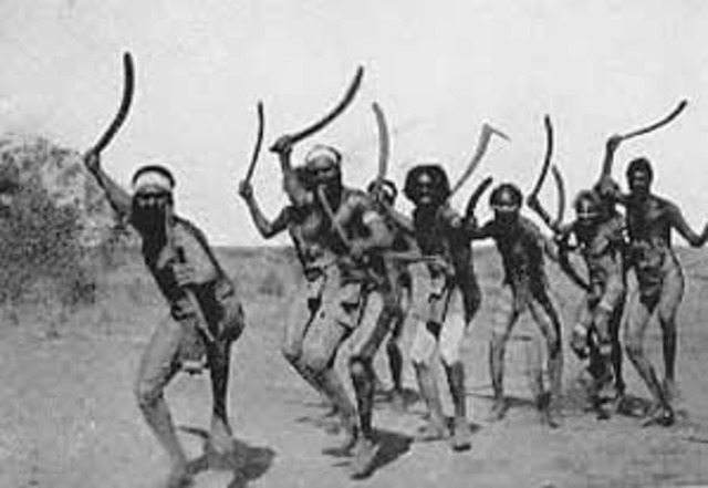 aborigines hunting meat