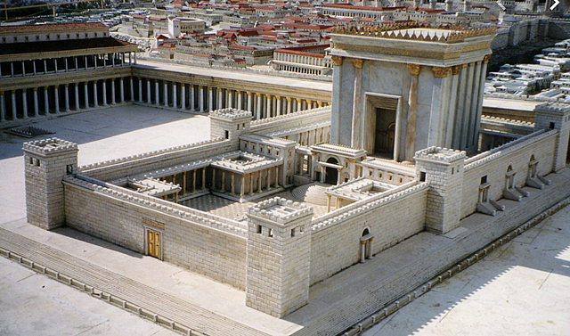 Kong Salomo bygde tempelet.