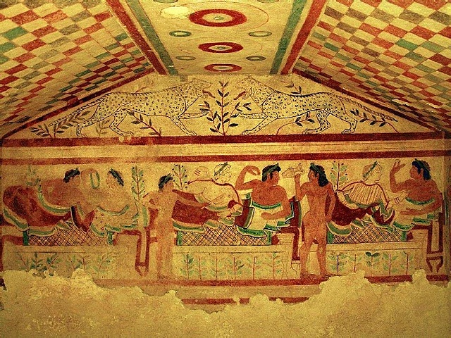 FRESCO DE LA TUMBA DE LOS LEOPARDOS