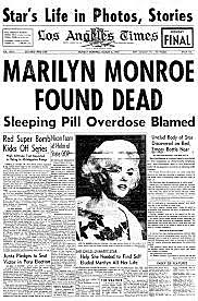 Marilyn Monroe dies