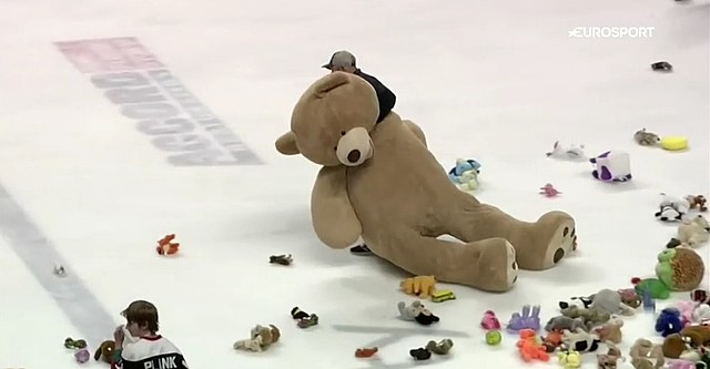 The Hershey Bears celebration of their goals