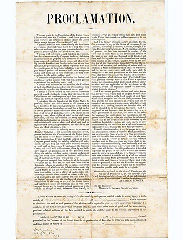 Proclamation of Amnesty and Reconstruction