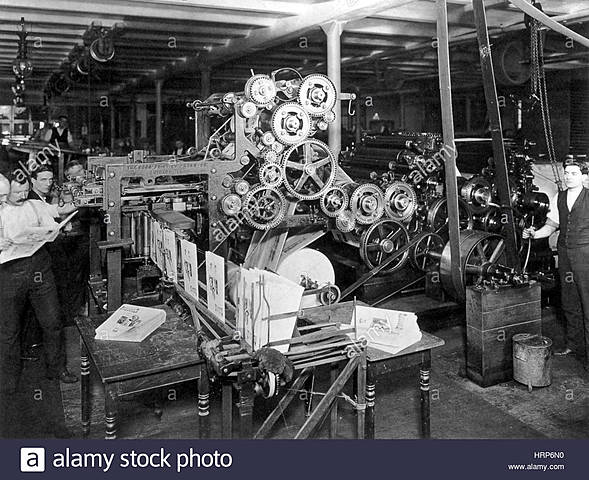 Printing press for mass production