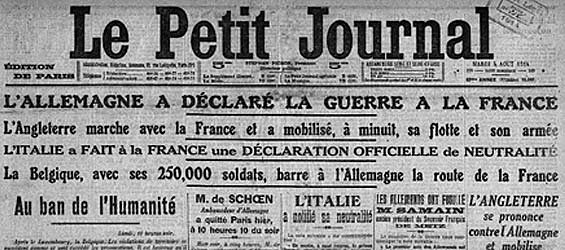 L’Allemagne déclare la guerre à la France