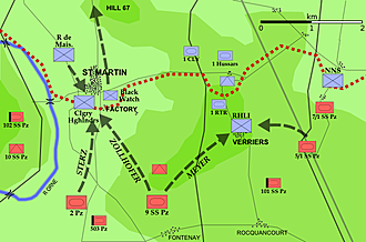 La bataille de la crête de Verrières