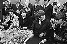 The Beatles arrive in the United States