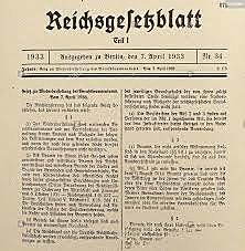 Law for the Restoration of Professional Civil Service