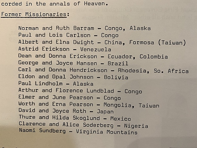 Missions: Oscar Johnson