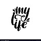 My life lettering card typographic vector 23721086