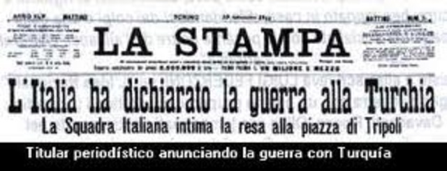 Se inicia la llamada "guerra de Tripolitania"