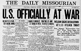 U.S Enters the War (U.S Entered World War I)