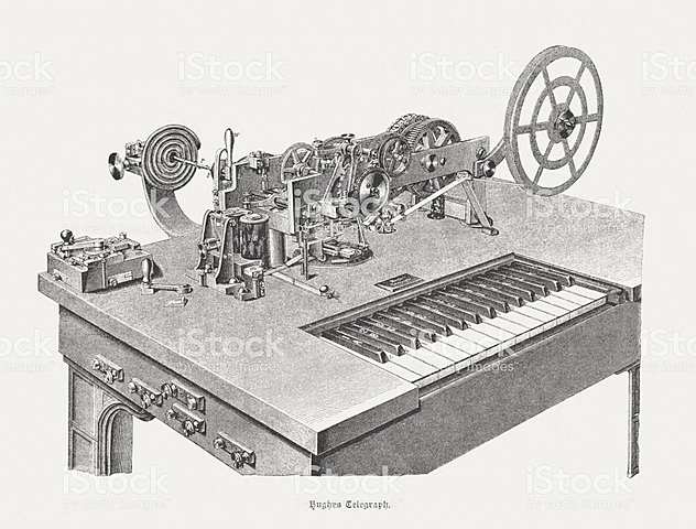 Impresión de telégrafo (primera impresora electrica)