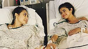 Selena in hospital