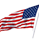 American flag waving sticker 1551468780.1930723