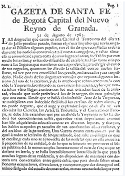 LA GACETA DE SANTAFÉ