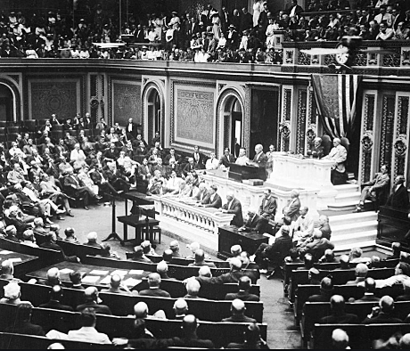 Wilson asks for Declaration of War