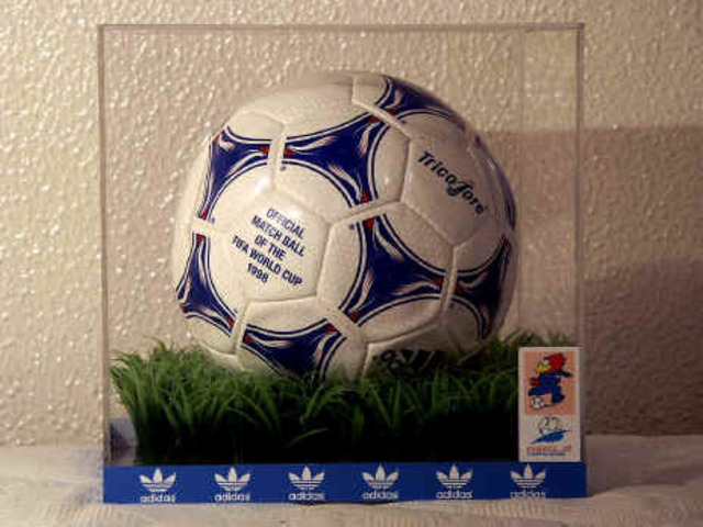 In 1998 in France The color of the ball is blue and white