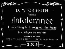 Intoleráncia - D. W. Griffith