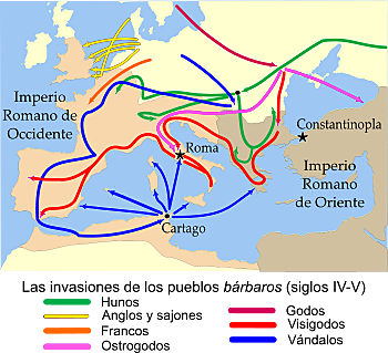 Invasiones de los pueblos germánicos.