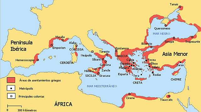 Comienza la colonización griega de Occidente